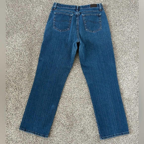 LEE RELAXED STRAIGHT LEG AT THE WAIST BLUE DENIM JEANS SIZE 12 M WOMENS - Picture 8 of 9